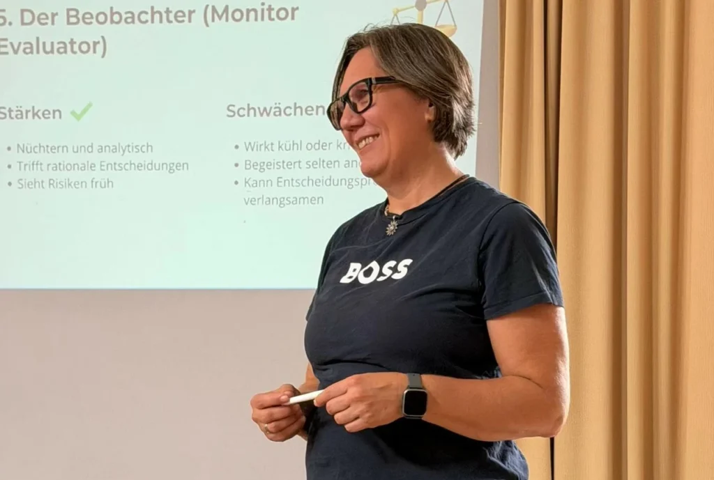 Kira Volkmann bei einer Fortbildung